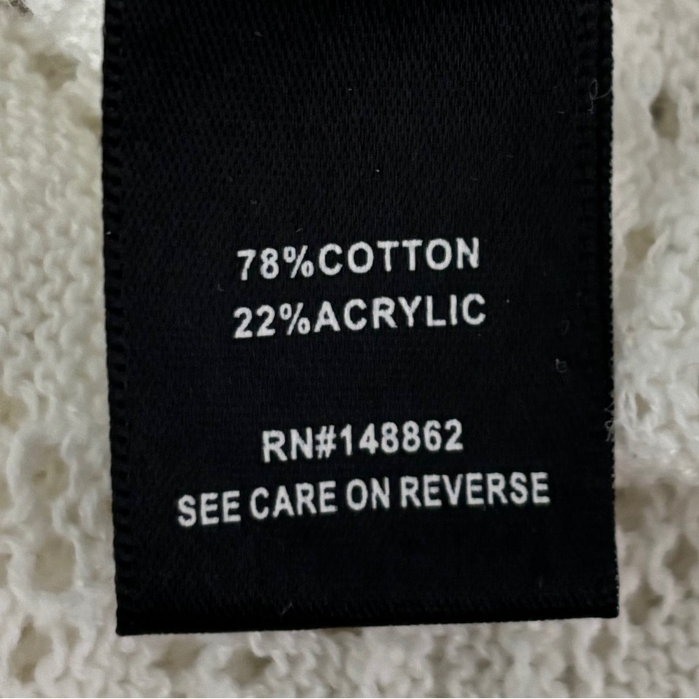 Torrid Open Stitch Pullover V-neck Cinched Front Sweater Color White Size 2 - Picture 5 of 5